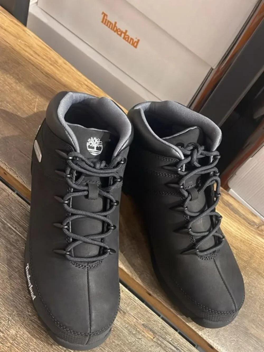 TIMBERLAND MEN'S EURO SPRINT MID LACE BOOT BLACK 6361R-001 ALL SIZES